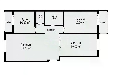 Продается 3-комн. квартира, 90,8 м²