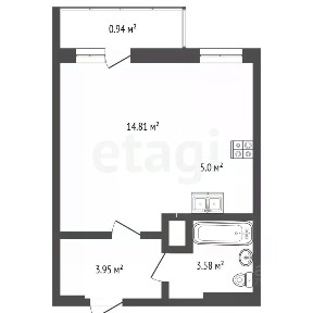 Продается студия, 28,28 м²