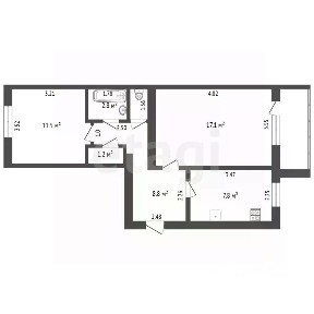 Продается 2-комн. квартира, 50,5 м²
