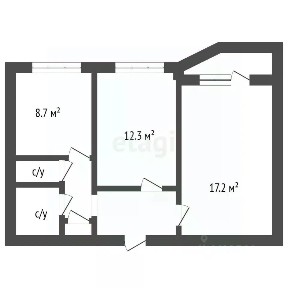 Продается 2-комн. квартира, 49 м²