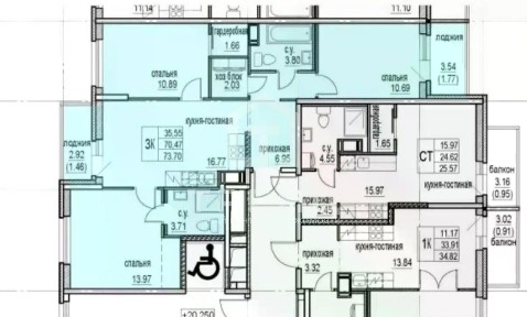 Продается 3-комн. квартира, 70 м²