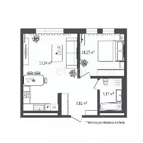 Сдается 1-комн. квартира, 48 м²