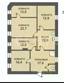 Продается 5-комн. квартира, 110 м²