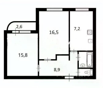 Продается 2-комн. квартира, 54,6 м²