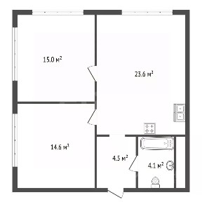 Продаются 2-комн. апартаменты, 61,4 м²