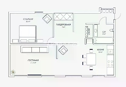 Продается 1-комн. квартира, 50 м²