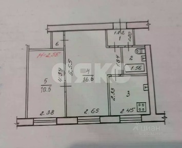 Продается 2-комн. квартира, 38,3 м²