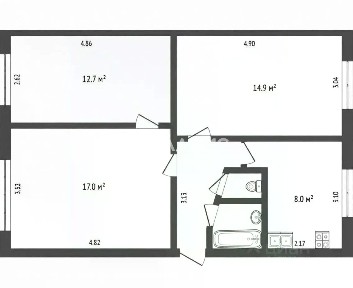 Продается 3-комн. квартира, 60 м²