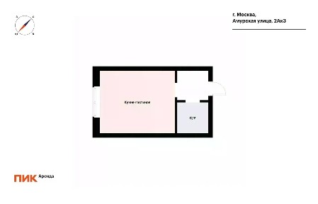 Сдается студия, 19,2 м²