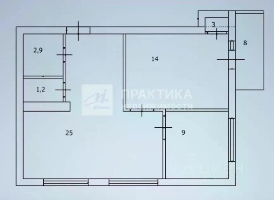 Продается 2-комн. квартира, 52,3 м²