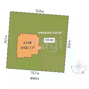 Продается 1-этажный дом, 102,5 м²