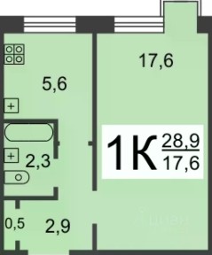 Продается 1-комн. квартира, 28 м²