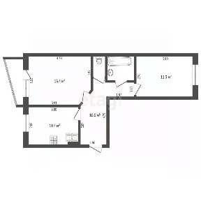 Продается 2-комн. квартира, 54,4 м²