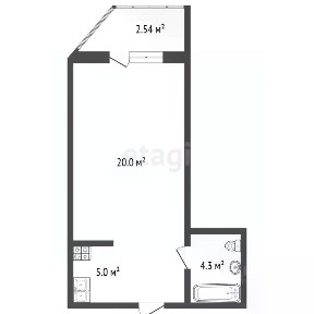 Продается студия, 24,3 м²
