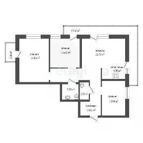 Продается 4-комн. квартира, 109,7 м²