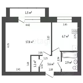 Продается 1-комн. квартира, 32,1 м²