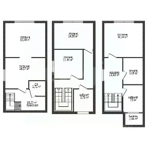Продается 3-этажный таунхаус, 102,7 м²