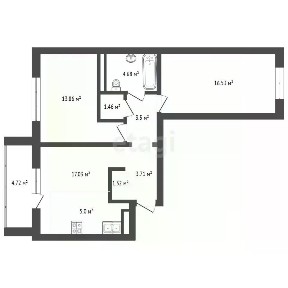 Продается 2-комн. квартира, 62,6 м²