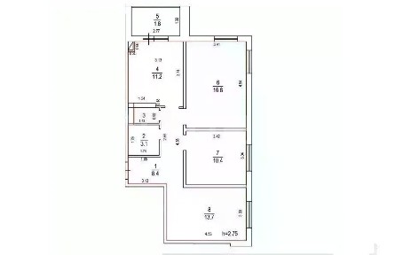 Продается 3-комн. квартира, 64,9 м²