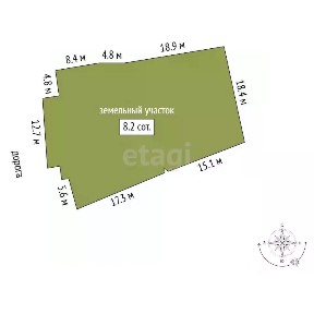 Продается 1-этажный дом, 41 м²
