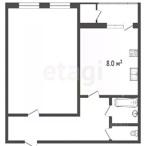 Продается 1-комн. квартира, 40,9 м²
