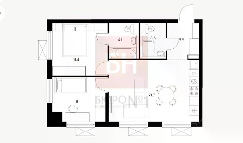 Продается 2-комн. квартира, 54,2 м²