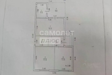 Продается 1-этажный дом, 62 м²