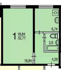 Продается 1-комн. квартира, 32,7 м²
