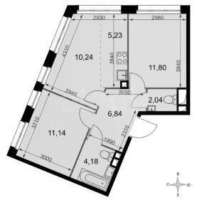 Продаются 3-комн. апартаменты, 51,5 м²