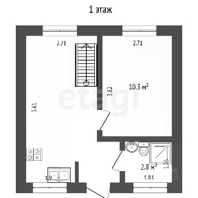 Продается 2-этажный дом, 48,8 м²