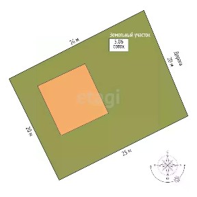 Продается 1-этажный дом, 57,4 м²
