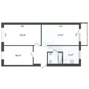 Продается 3-комн. квартира, 63,3 м²