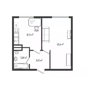 Продается 1-комн. квартира, 27 м²