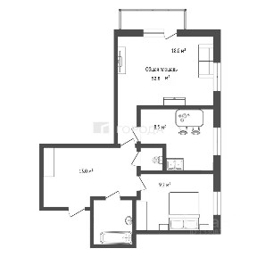 Продается 2-комн. квартира, 52,8 м²