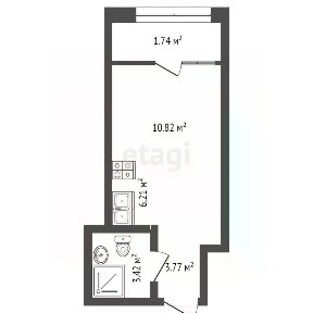 Продается студия, 24,5 м²