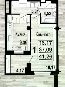Продается 1-комн. квартира, 37,1 м²