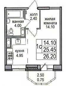 Продается студия, 25,1 м²