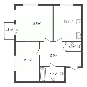 Продается 2-комн. квартира, 68 м²