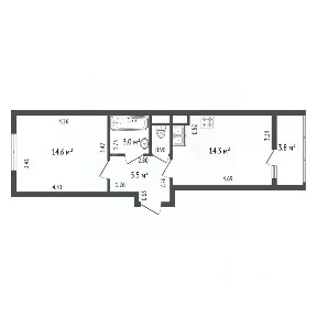 Продается 1-комн. квартира, 38,3 м²