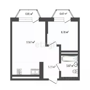 Продается 1-комн. квартира, 35,39 м²