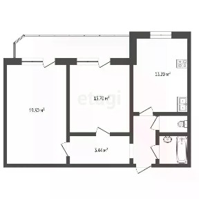 Продается 2-комн. квартира, 59,4 м²