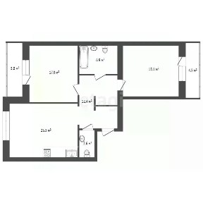 Продается 2-комн. квартира, 81,3 м²