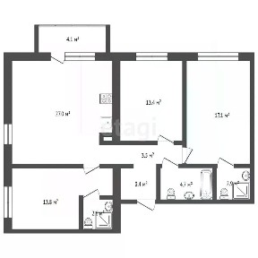 Продается 3-комн. квартира, 92,5 м²