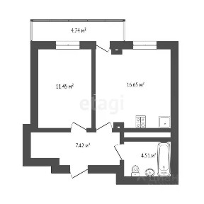 Продается 1-комн. квартира, 38,8 м²