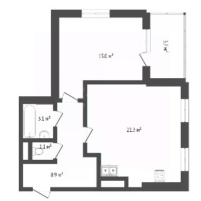 Продается 1-комн. квартира, 49,2 м²