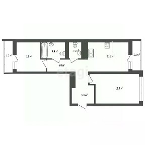 Продается 2-комн. квартира, 62,5 м²