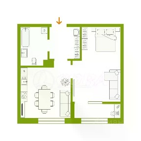 Продается 1-комн. квартира, 34,3 м²