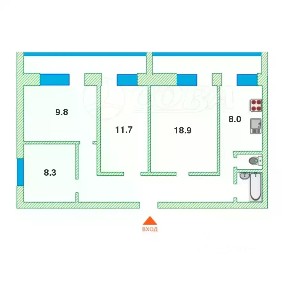 Продается 4-комн. квартира, 74 м²
