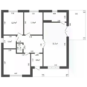 Продается 1-этажный дом, 95 м²
