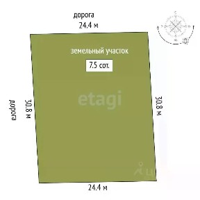 Продается участок, 7,5 сот.
